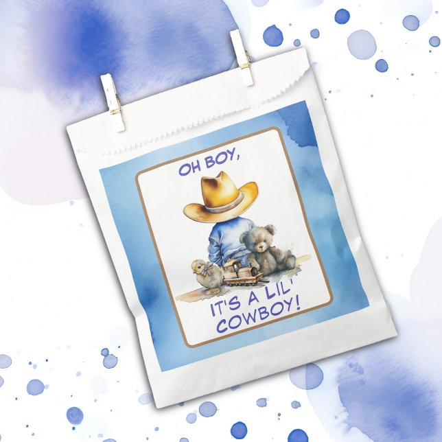 Little Cowboy Themed Baby Shower Favour Bag (Creator Uploaded)
