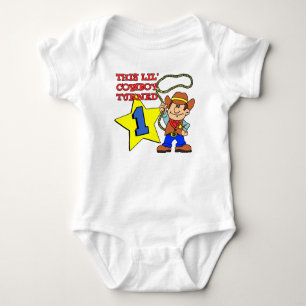 Little Cowboy Turned One Baby Bodysuit