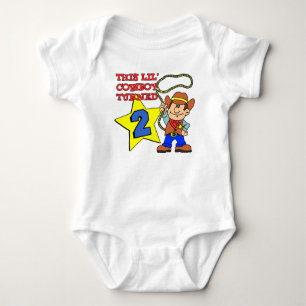 Little Cowboy Turned Two Baby Bodysuit
