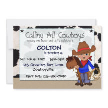 Little Cowboys Custom Invitations
