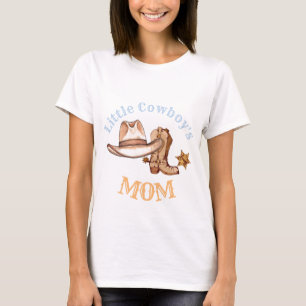  Little Cowboy's Mam First Rodeo Birthday Party  T-Shirt