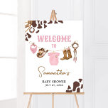 Little Cowgirl Baby Shower Welcome Poster<br><div class="desc">Make your event special with this Western Country Baby Shower with our cute and lovely printable Welcome Sign featuring adorable Bear Hot Air Balloon Baby Shower theme. Download,  personalise,  and create lasting memories with this perfect touch for your joyous celebration!

BS727</div>