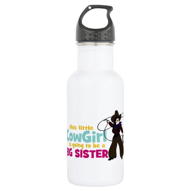 Little Cowgirl, Big Sister 532 Ml Water Bottle (Front)