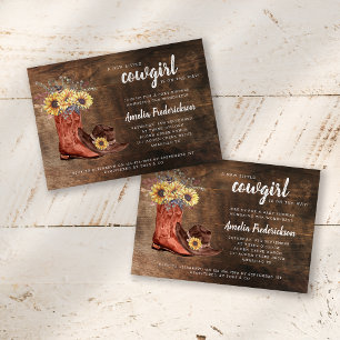 Little Cowgirl Boots Baby Shower Invitation