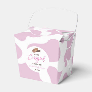 Little Cowgirl Cow Girl Rodeo Western Baby Shower Favour Box