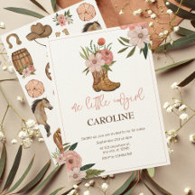 Little Cowgirl First Rodeo 1st Birthday