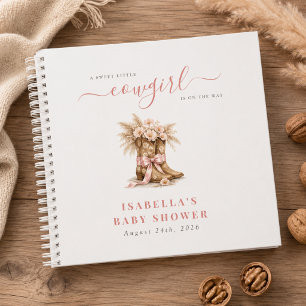 Little Cowgirl Girl Baby Shower Budget Guest Book