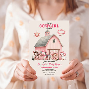 Little Cowgirl Girl Baby Shower Invitation