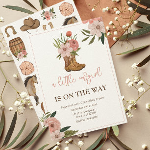 Little Cowgirl on the Way Baby Shower Invitation