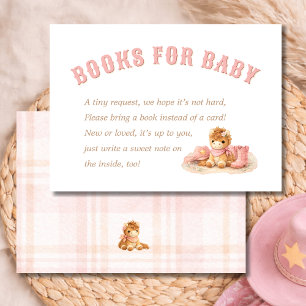 Little Cowgirl Pink Baby Shower Books For Baby Enclosure Card