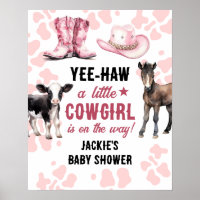 Little Cowgirl Pink Rodeo Baby Shower