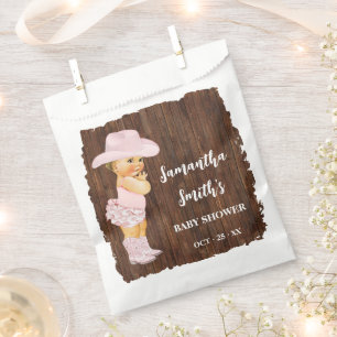 Little Cowgirl Western Baby Shower Party Favour Bag