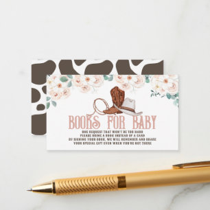 Little Cowgirl Western Floral Books for Baby Enclosure Card