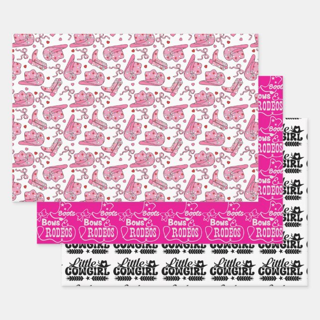 Little Cowgirl  Wrapping Paper Sheet (Set)