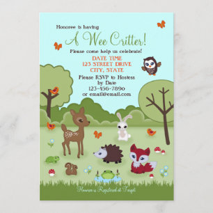Little Critter Woodland Animals Shower Invitation