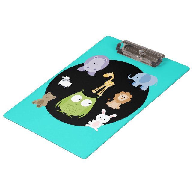 Little Critters Turquoise Circle Fun Clipboard (Angled)