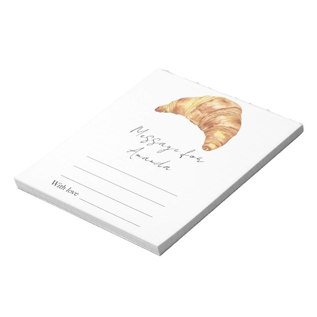 Little Croissant Birthday Time capsule message Notepad (Rotated)