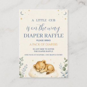 Little Cub Diaper Raffle Enclosure Card