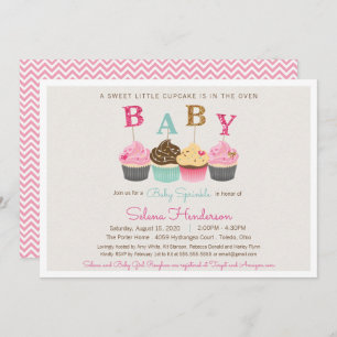 Little Cupcake Baby Sprinkle Shower Invitation