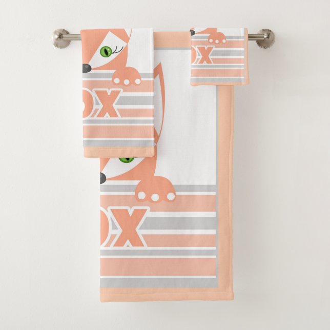 Little, curious Fox Bath Towel Set (Insitu)