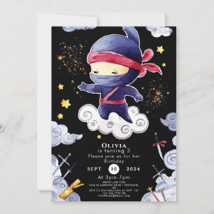 Little Custom Ninja Birthday Invitation
