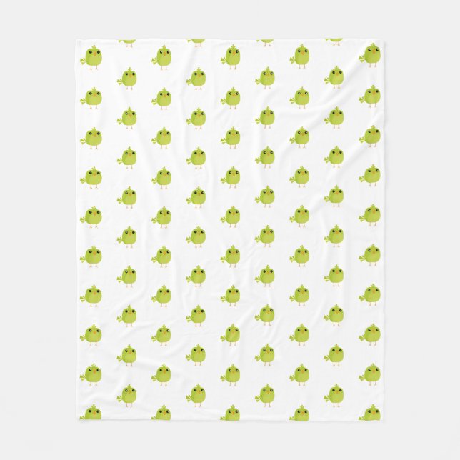 Little cute birds fleece blanket (Front)