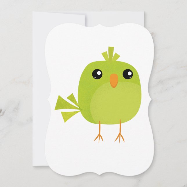 Little cute birds invitation (Front)