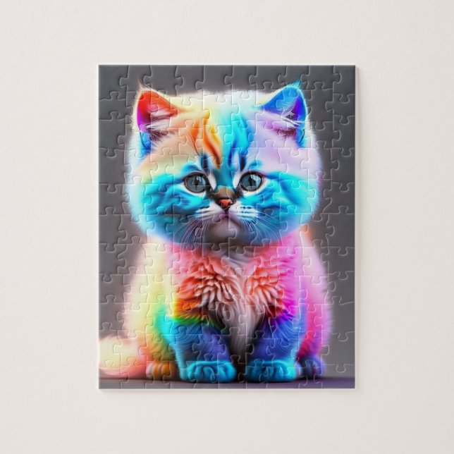 Little Cute Colourful Baby Cat Jigsaw Puzzle (Vertical)