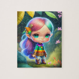Little Cute Elf Girl Jigsaw Puzzle