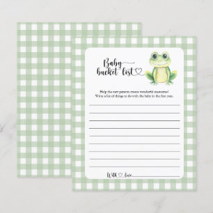 Little cute frog - Baby bucket list