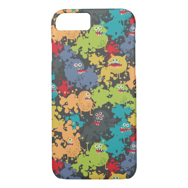 Little cute funny monsters Case-Mate iPhone case (Back)