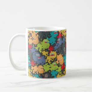 Little cute funny monsters coffee mug