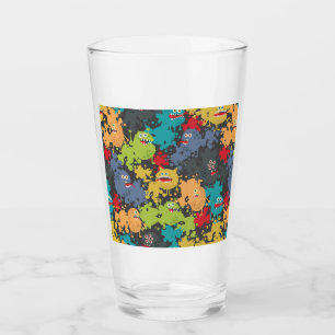 Little cute funny monsters glass