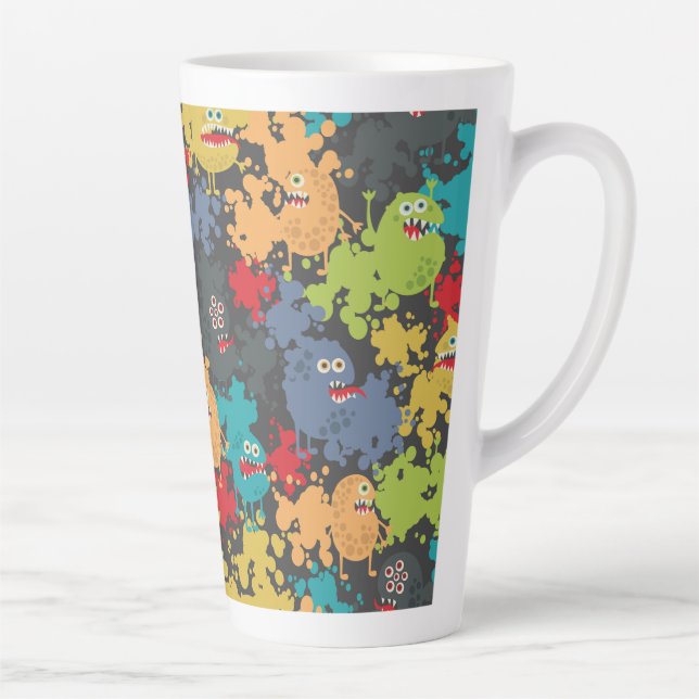 Little cute funny monsters latte mug (Right)