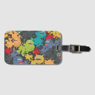 Little cute funny monsters luggage tag