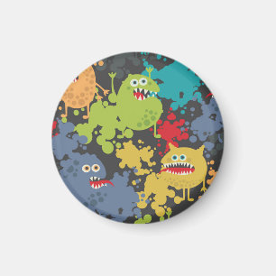 Little cute funny monsters magnet