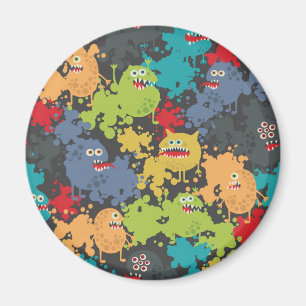 Little cute funny monsters magnet