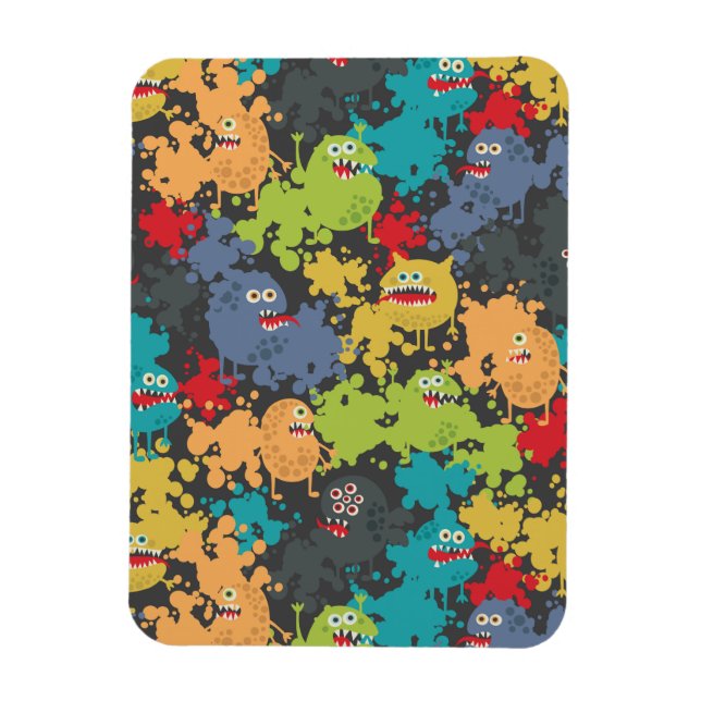 Little cute funny monsters magnet (Vertical)