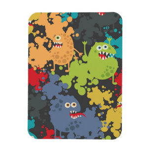 Little cute funny monsters magnet