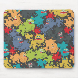 Little cute funny monsters mouse pad