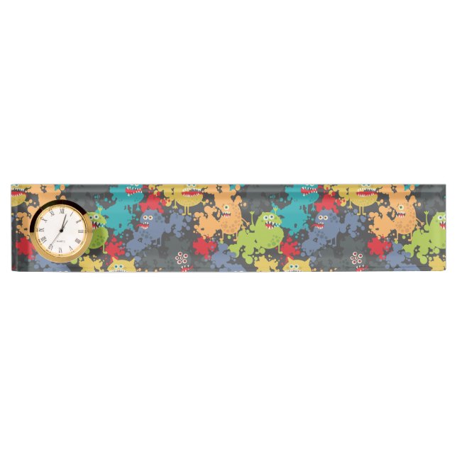 Little cute funny monsters nameplate (Front)
