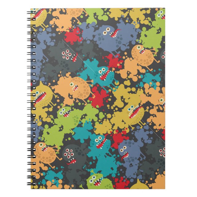 Little cute funny monsters notebook (Front)
