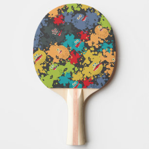 Little cute funny monsters ping pong paddle
