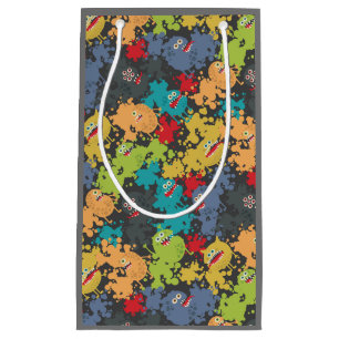 Little cute funny monsters small gift bag
