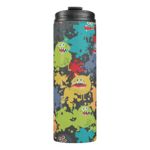 Little cute funny monsters thermal tumbler