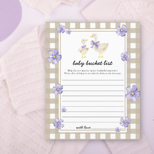 Little cute goose - Baby bucket list