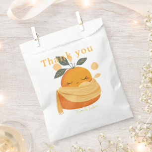 Little cute orange Baby shower  Favour Bag