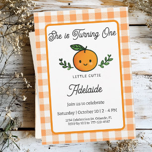 Little Cutie 1st Birthday Card Invitation