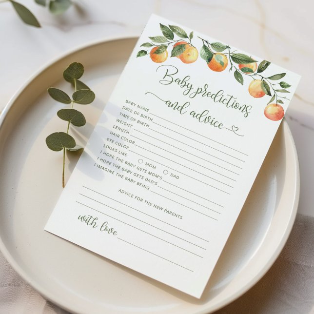 Little cutie baby predictions and advice card (Creator Uploaded)