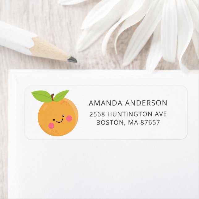Little Cutie Baby Shower Address Label Return Address Label (Insitu)